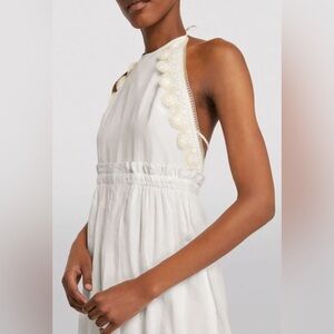 SANDRO Lace-trim backless dress, size 40